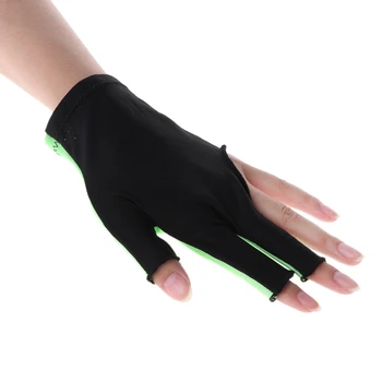 

1Pc Lycra Fabric Snooker Billiard Cue 3 Finger Gloves Pool Left Hand Open Accessory-Randon Color
