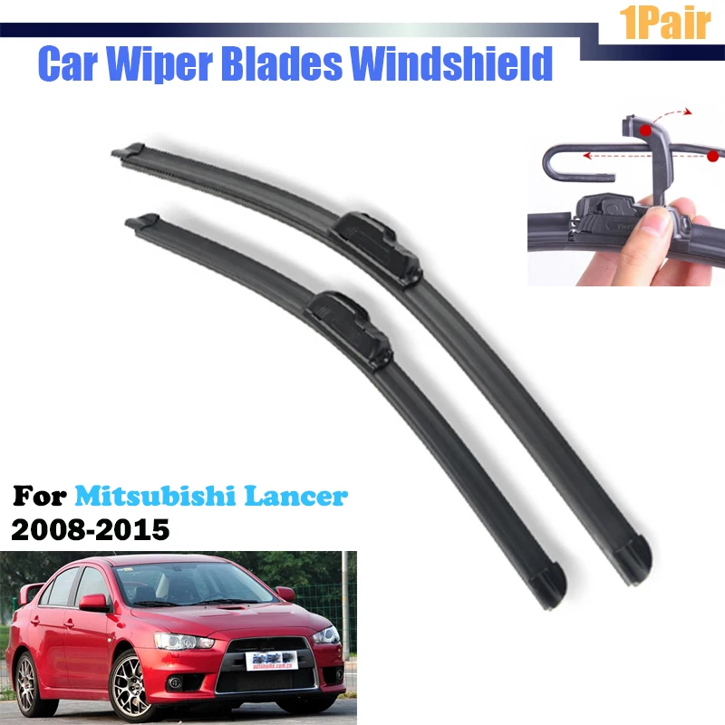 For 2008 2015 Mitsubishi Lancer Car Front Windscreen Wiper Blades Soft