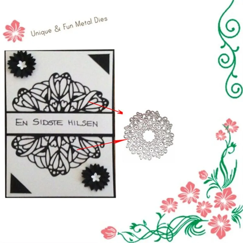 

For DIY Scrapbooking Photo Album Paper Card Craft cute flower ring style Embossing Metal Cutting Dies Stencils Scrapbooking