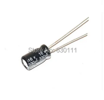 

100pcs 330uF 16V Radial Electrolytic Capacitor 6mm X12mm