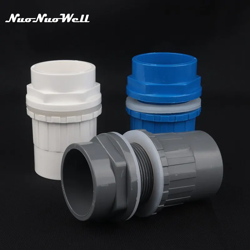 

1pc NuoNuoWell PVC 50mm Fish Tank Joint Thickened Aquarium Water Inlet Lengthened Adapter Water tank Outlet 1 1/2" Drainage