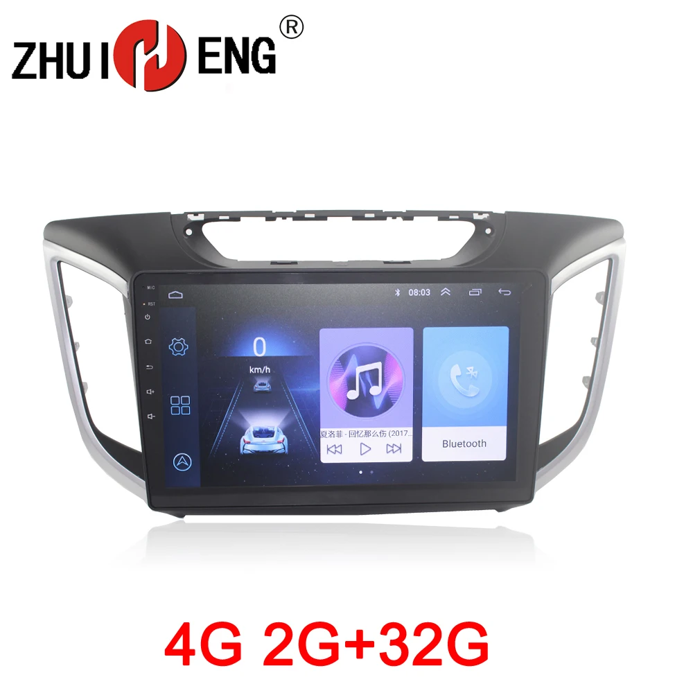 Top ZHUIHENG 2 din car radio for Hyundai ix25 CRETA 2015-2016 car dvd player GPS navigation car accessory with 2G+32G 4G internet 0