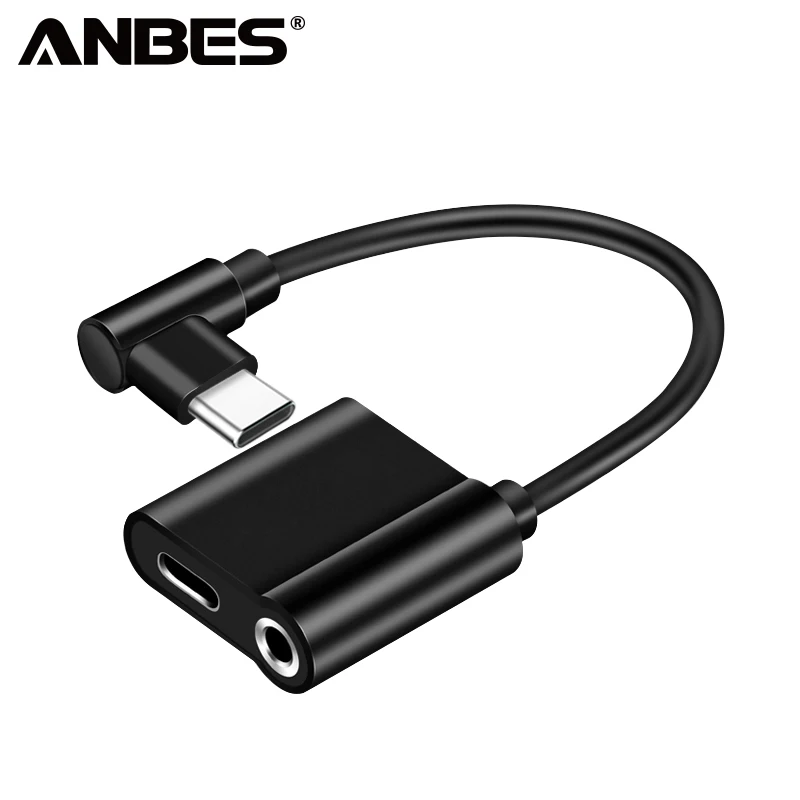 ANBES 3 5 Jack кабель для наушников 2 в 1 type C к USB мм AUX адаптер samsung Xiaomi huawei аудио