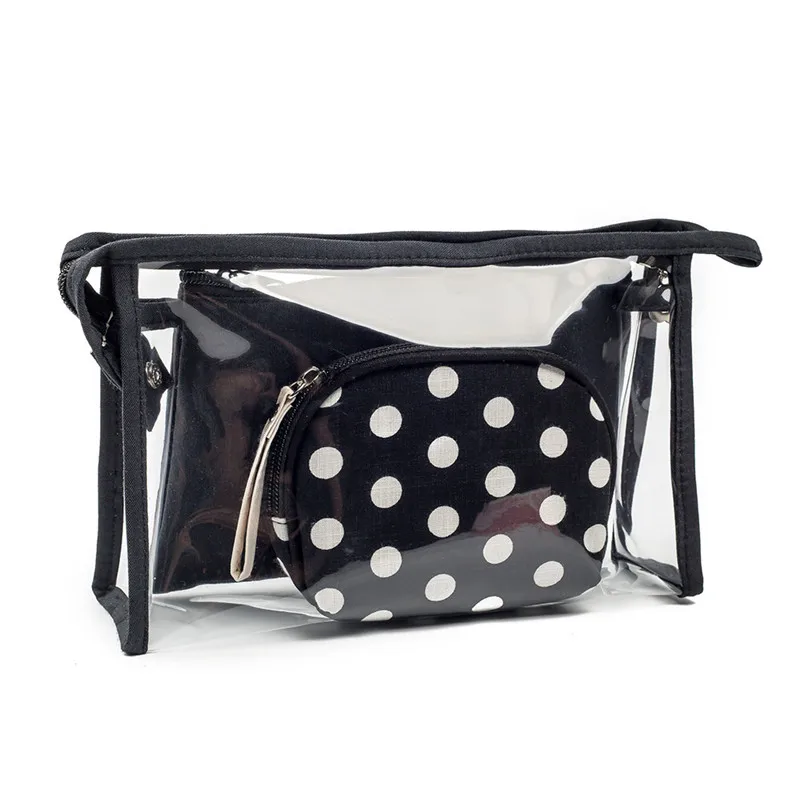 Miyahouse حقائب للاستعمالات الخاصة ل المرأة المكياج الأزياء 3 قطعة/المجموعة للماء شفافة الأنثى التجميل أكياس