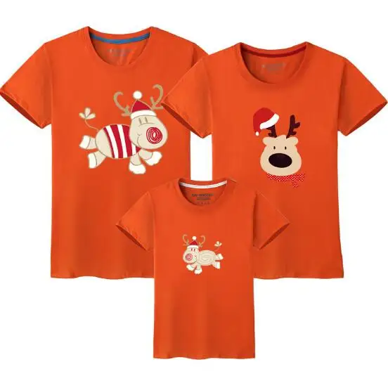 Рождественские Семейные комплекты, футболка для мамы и дочки, комплекты для сына, футболка с короткими рукавами, одежда для всей семьи, одежда для папы и ребенка