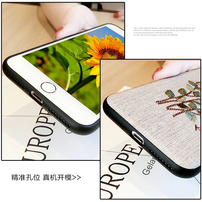 YUETUO i tpu pc вышивка 3d capinha coque чехол для iphone x 10 силиконовые аксессуары телефонов apple