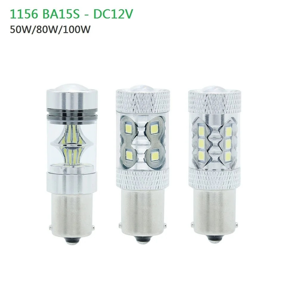 

2pcs ANBLUB 1156 BA15S P21W LED Car Fog Lamp Daytime Runing Light 50W 80W 100W 12V Auto Reverse Bulb Brake Light Signal Lamp