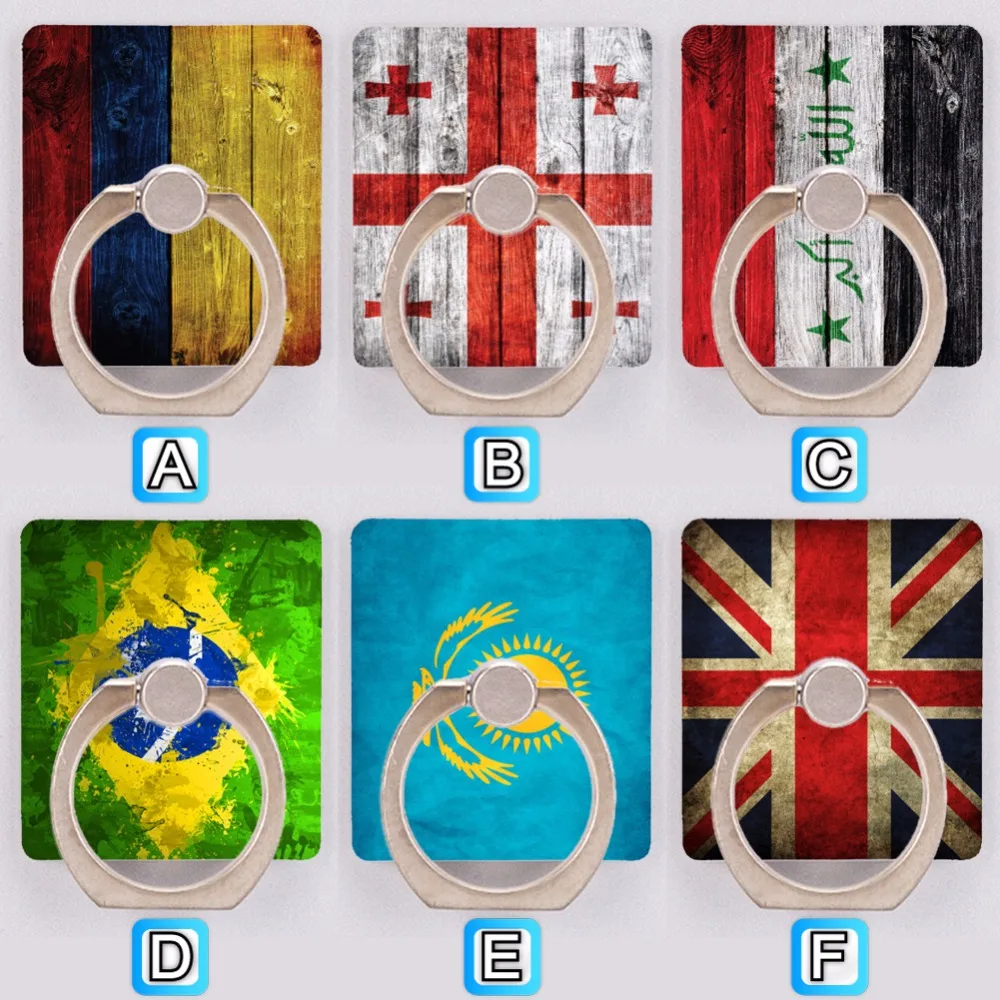 

Colombia Iraqi Brazil United Kingdom Phone Holder Ring Cell Mobile Phone Holder Ring Mount Universal Rotate