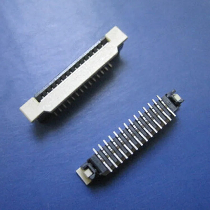 1.0 Spacing 12 Pin FFC Cable Sockets Vertical SMD Type With Lock FPC