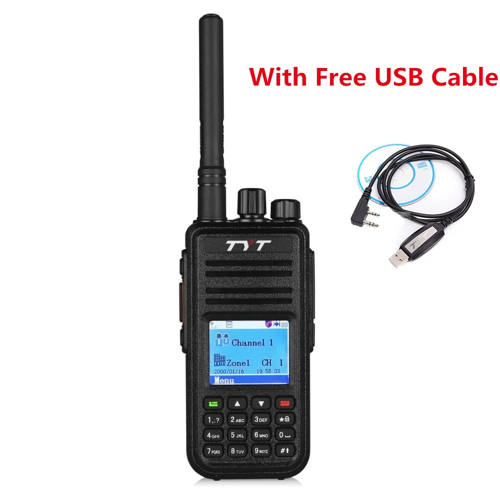 Водонепроницаемый DMR цифровой мобильный TYT MD 380 двухстороннее радио/рация UHF 400 480Mhz