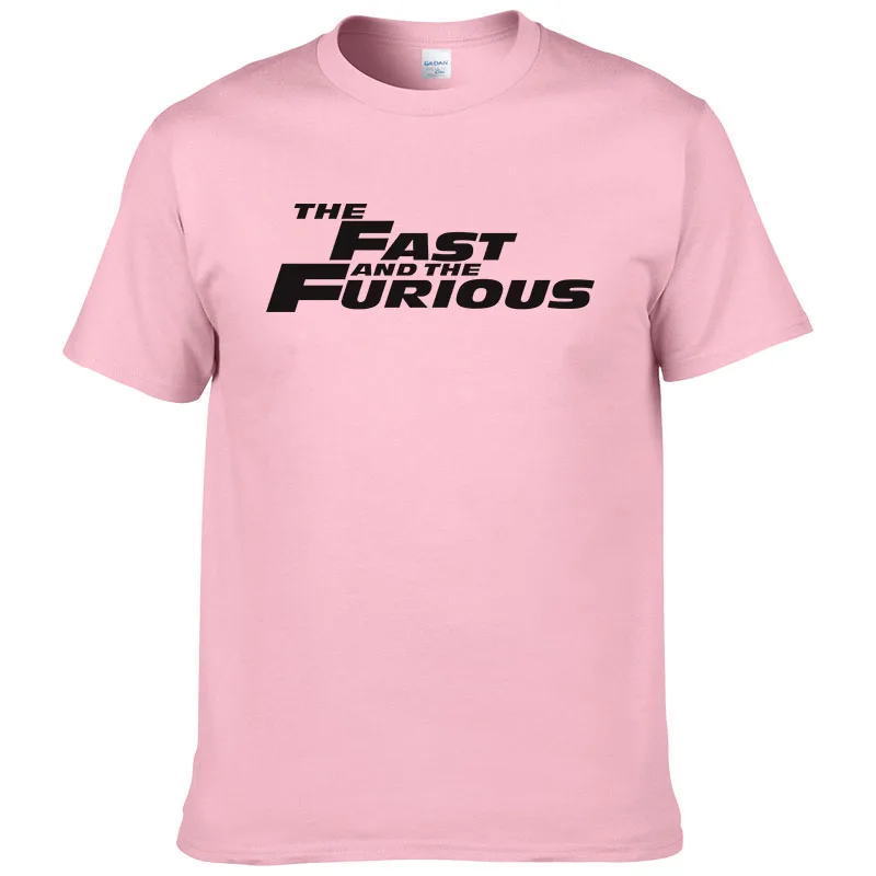 Мода хлопок футболка Для мужчин Форсаж человек Форсаж летняя футболка Повседневное короткий рукав с Футболки для девочек#237 - Цвет: pink