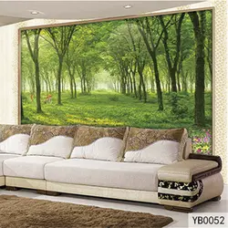 Пользовательские 3D принт Ткань и текстильные обои для стен фрески матовый шелк для Гостиная цветы пейзаж лес Задний план хорошее