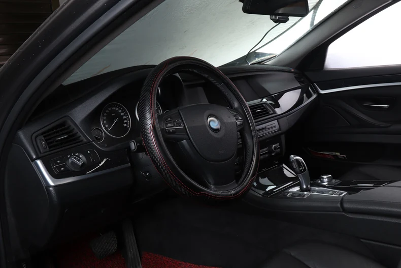 Крышка рулевого колеса автомобиля натуральная кожа Нескользящие аксессуары для audi a6 c5 c6 c7 4f avant allroad BMW 2 серии f22 f45