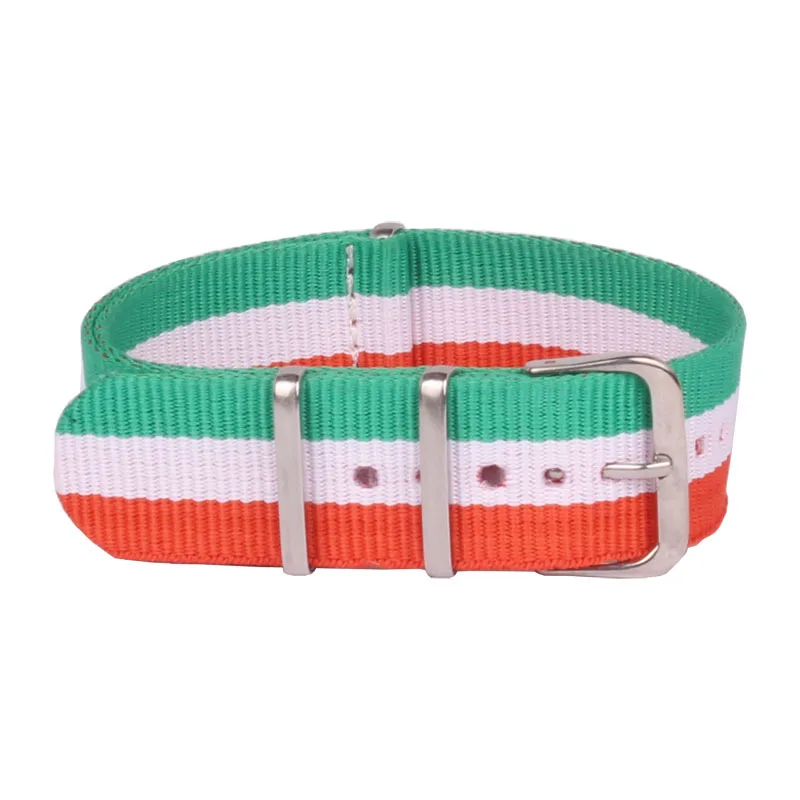 

20 mm Watchbands Men Womens Multi Color Military Nato Fiber Woven Nylon Watch Straps Wristwatch Band Buckle 20mm watches belt