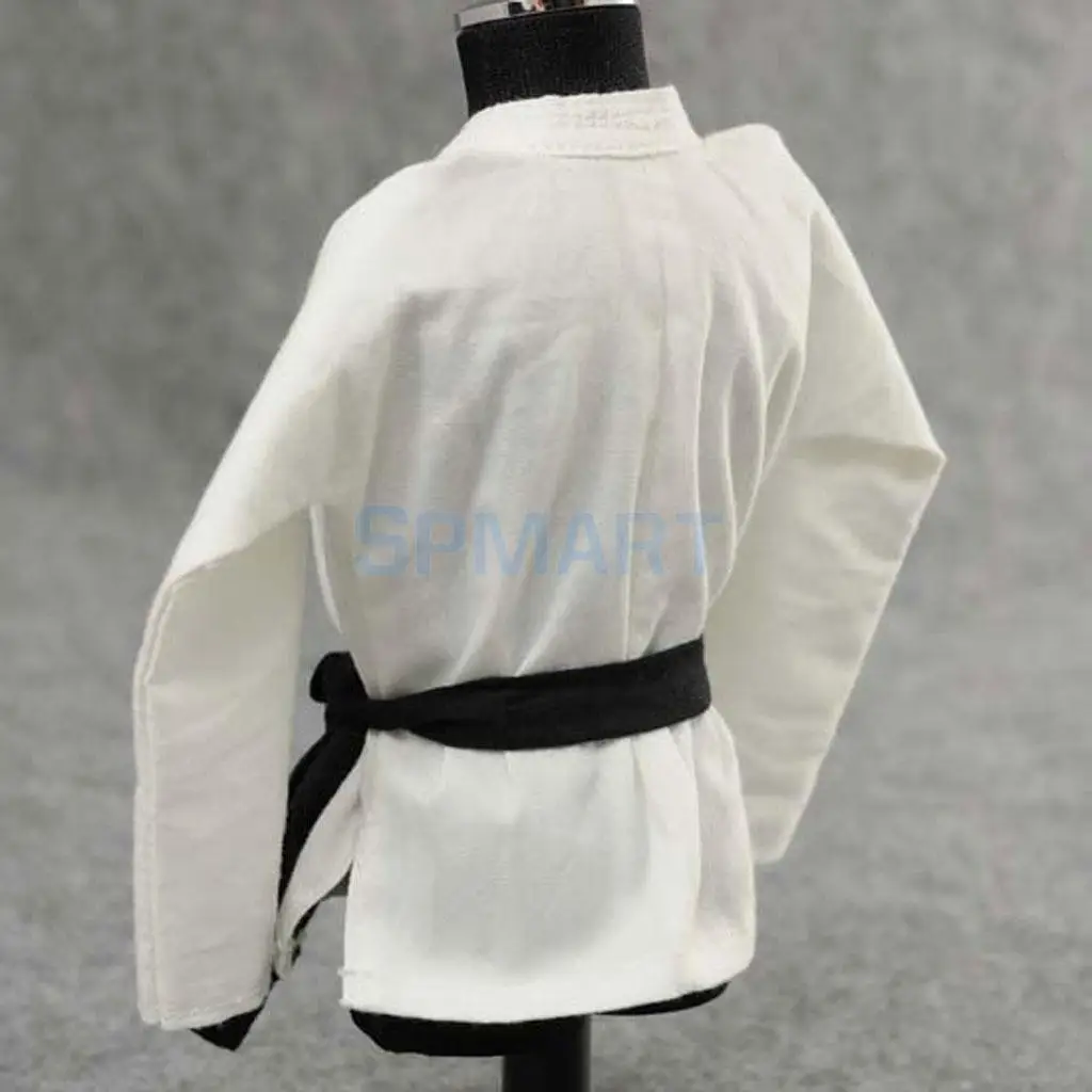1/6 масштаб Judo Gi белая униформа кунг фу костюм куртка брюки для 12 дюймов Мужская