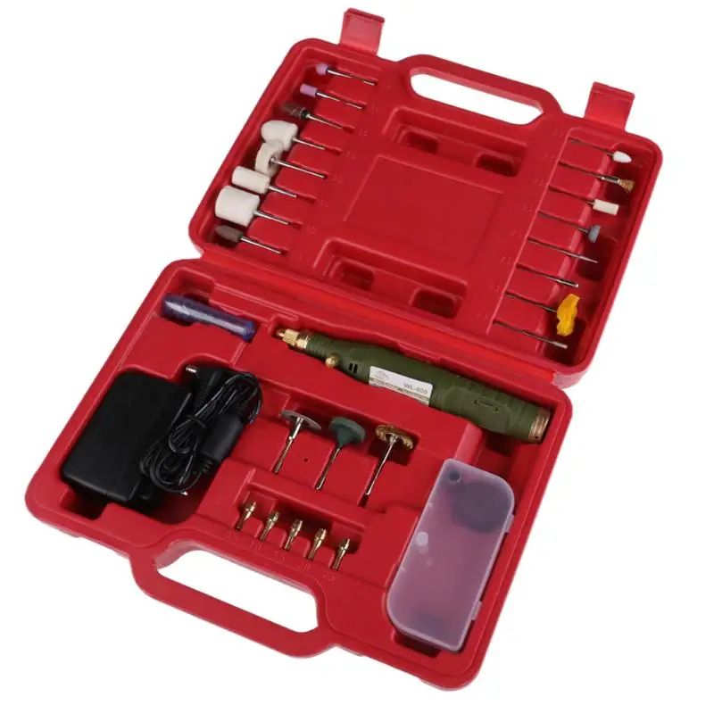 

Mini Electric Drill Mini Grinder Kit Micro-Drill Electric Grinder Set Engraving Machine Polishing Drilling Grinding with Red Box