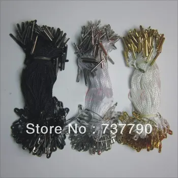 

1000pcs/lot garment seal hang tag/hang tag string and clips/line copper pin tag