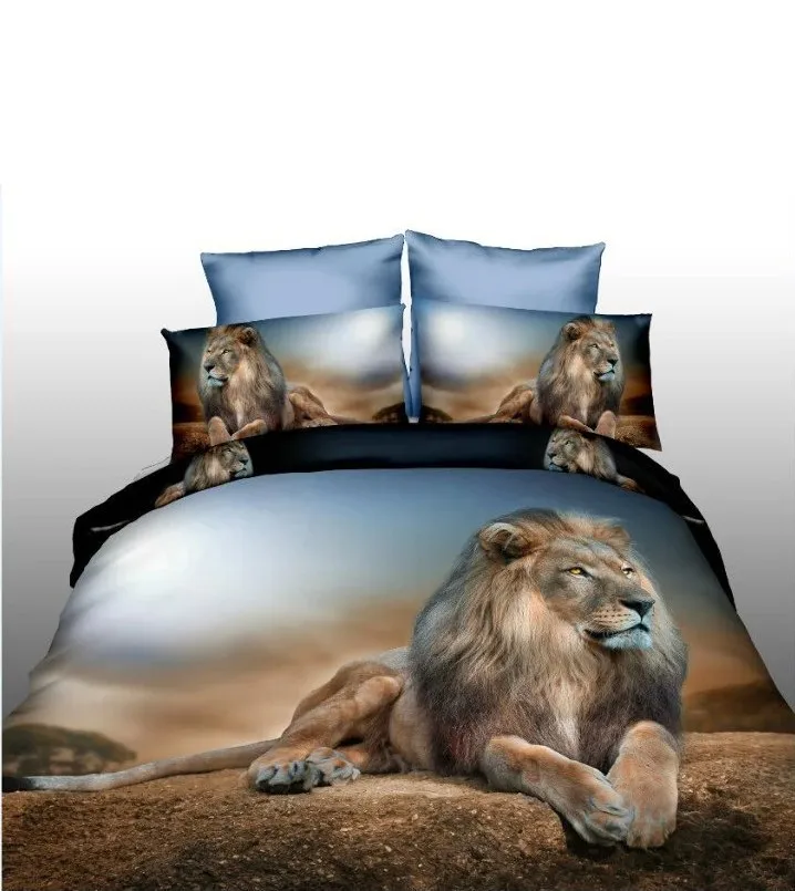 

4pcs Bedding Outlet 3D Animal Bed Linens Set Bed Duvet Cover Sets Polyester Cotton Comforter Cover King Size Bed and Bedding Set
