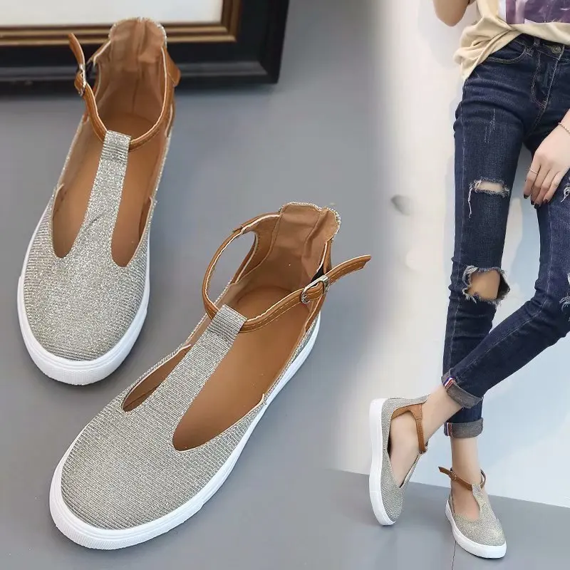 Women Sandals 2019 Summer Beach Shoes Fashion Women Closed Toe Flat Shoes Casual Ladies Platform Footwear Sandalias Plus Size