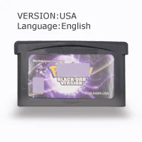 

Pokemoon Black Orb 32 Bit Video Game Cartridge Console Card US Version English
