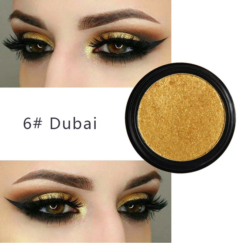 Горячая Мода Макияж Палитра Тени для век мягкие тени с металлическим блеском цвета Тени для век металлик косметика для глаз все виды кожи TSLM1 - Цвет: Dubai
