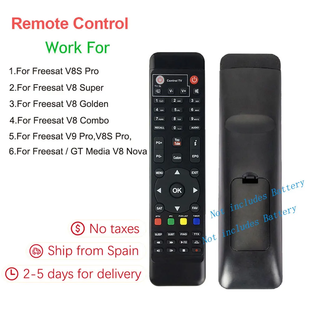 

Remote Control For Digital DVB-S2 DVB-T2 DVB-C Satellite Receiver FreeSat GTmedia V8 Super V8 Golden V8 Nova IPTV Free sat Brand