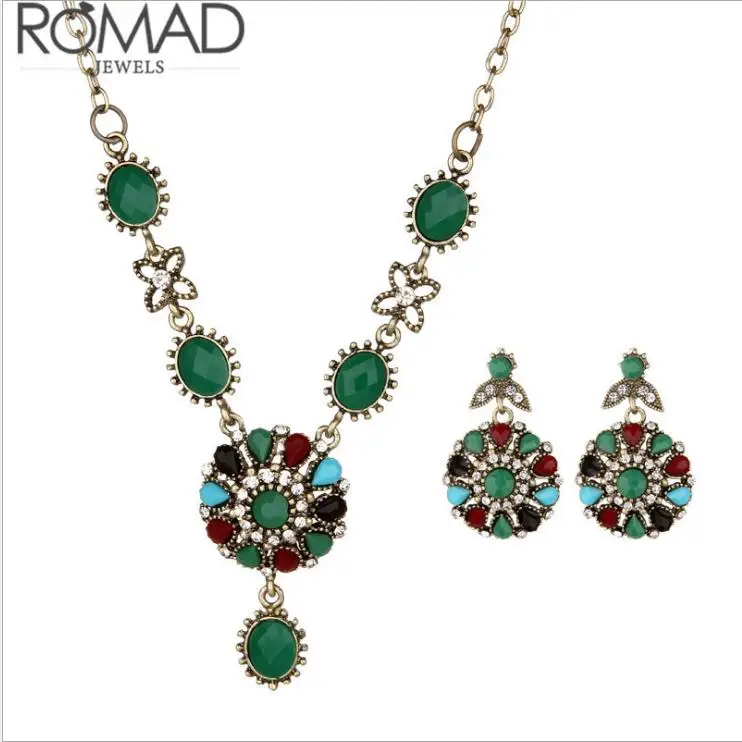 

2019 classic necklace set spot vintage pattern set popular temperament ethnic style jewelry