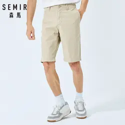 SEMIR мужские повседневные брюки Мужская Новая Корейская версия однотонные Молодежные брюки Летние Удобные пятые брюки