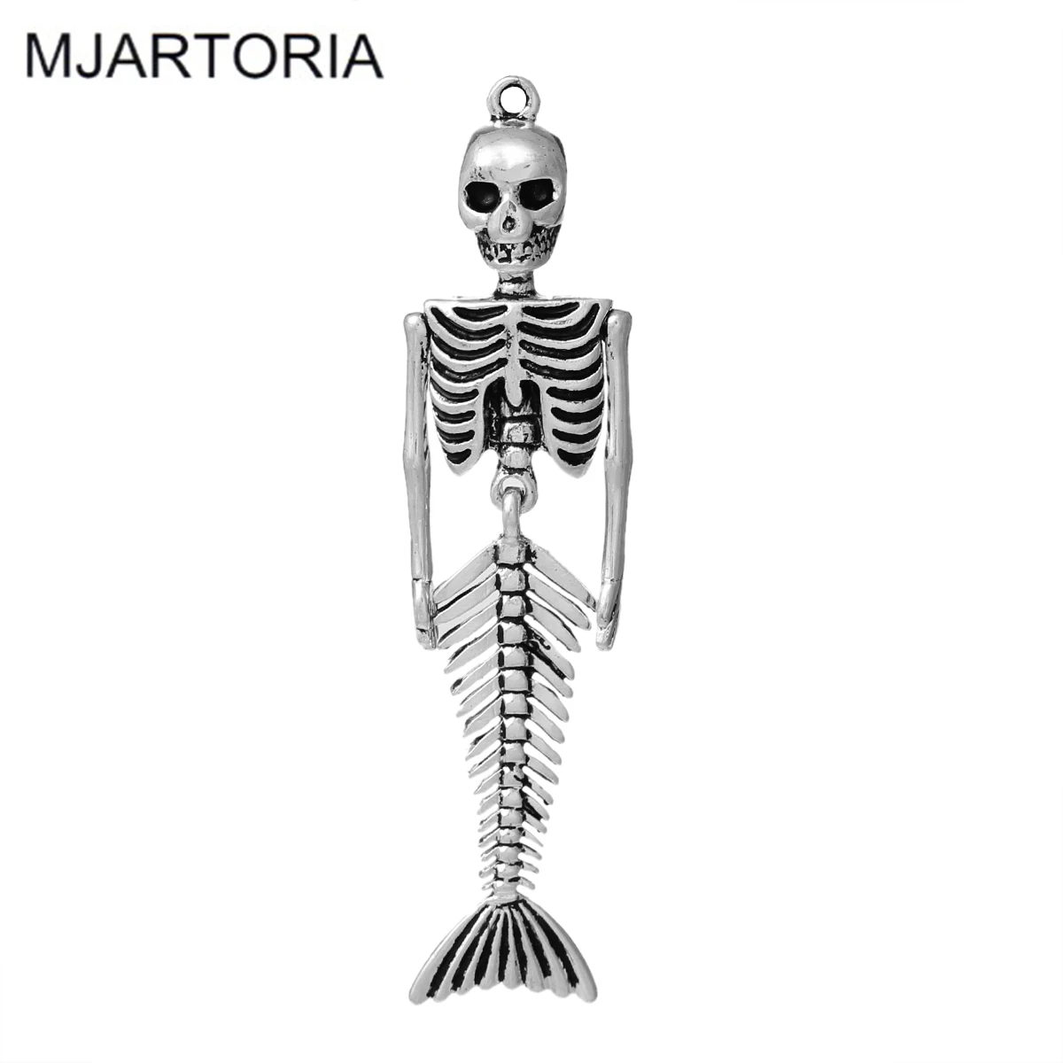 MJartoria 3 шт. DIY кулоны Серебристые Mermeid Скелет Подвески аксессуары для изготовления