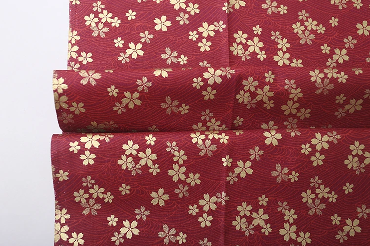 Хлопчатобумажная ткань Ретро японский хенд-мейд DIY Ткань несколько цветов красный бронзированный лоскутное платье сумка материал