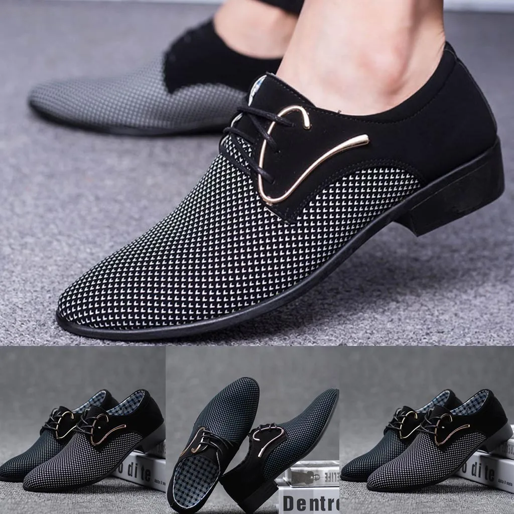 SAGACE/Мужская обувь в винтажном стиле; мужские деловые модельные туфли; мужские туфли из Вулканизированной Ткани с острым носком; мужская обувь на шнуровке; Мужская обувь для вождения лодки; большие размеры