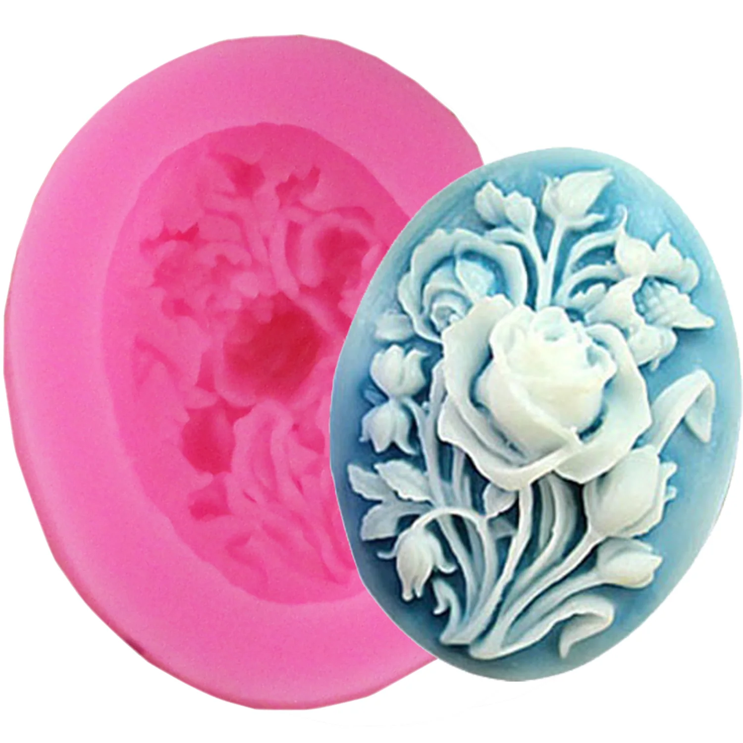 

3D Rose Flower Silicone Mold Handmade Soap Mould Fondant Cake Decorating Tools Sugarcraft Kitchen Baking Tool Cupcake Molds