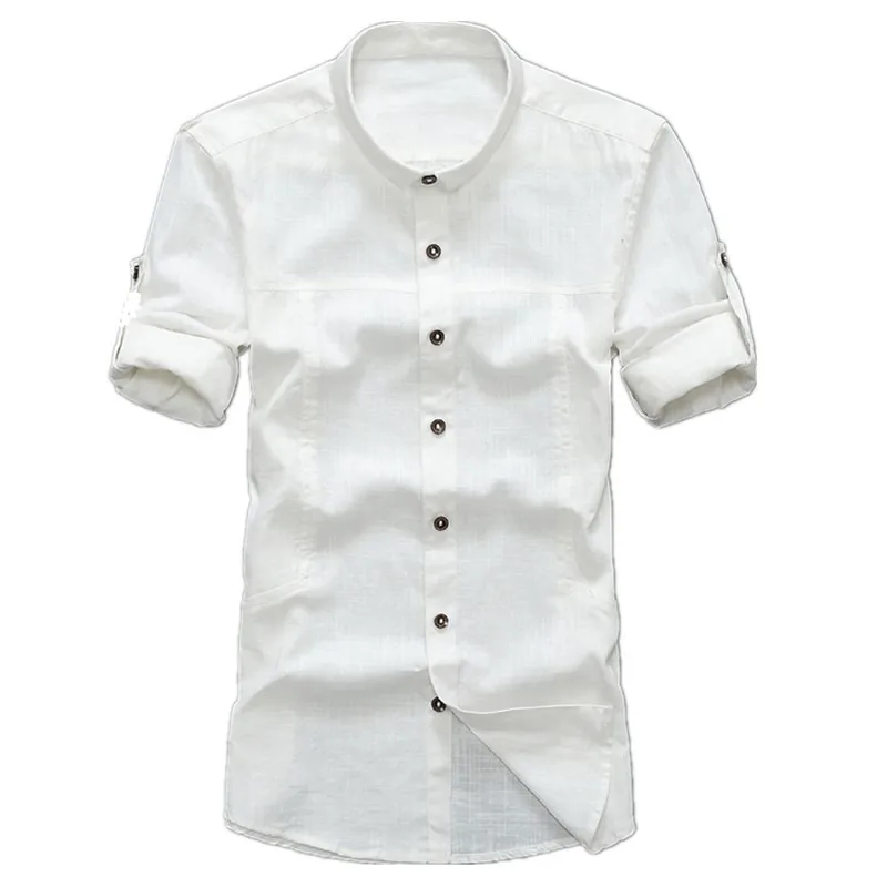 2017 Summer font b Men s b font Brand Linen font b Shirt b font Comfortable
