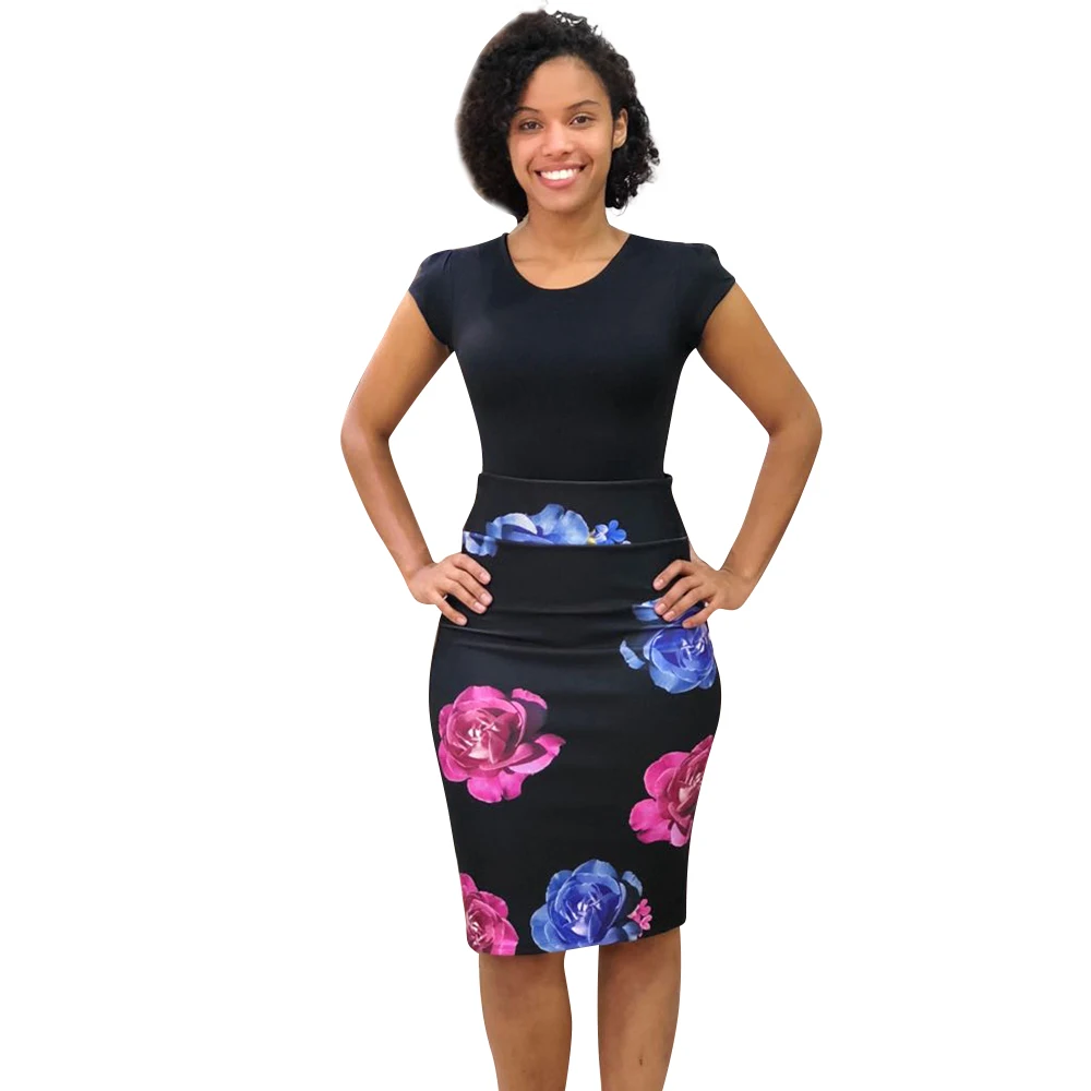 

Top Quality Novelty designer dress 2019 Sexy Style Women Dress short Sleeve Bodycon Midi elegant dresses 2019 Vestido D30