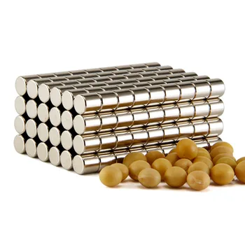 

100pcs cylinder 6x6mm n50 permanent industrial strong NdFeB magnets nickle Rare earth strong bulk neodymiu magnets 6*6