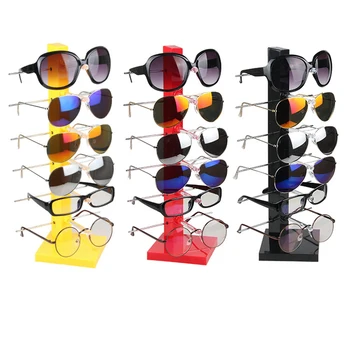 

High Quality Six Pairs Glasses Display Sunglasses Holder Eyeglasses Frame Men Women's Glasses Storage Rack Home Organizer Shelf
