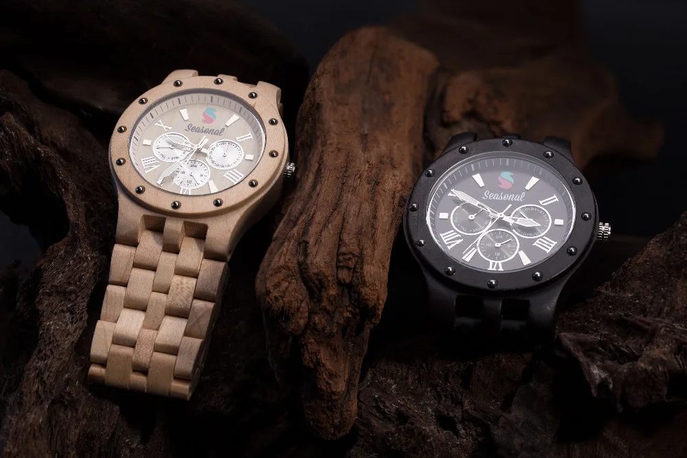 Fashion Seasonal New Design Wooden Watch Men High Quality Japan Movement Quartz Watch with Giftbox relogio