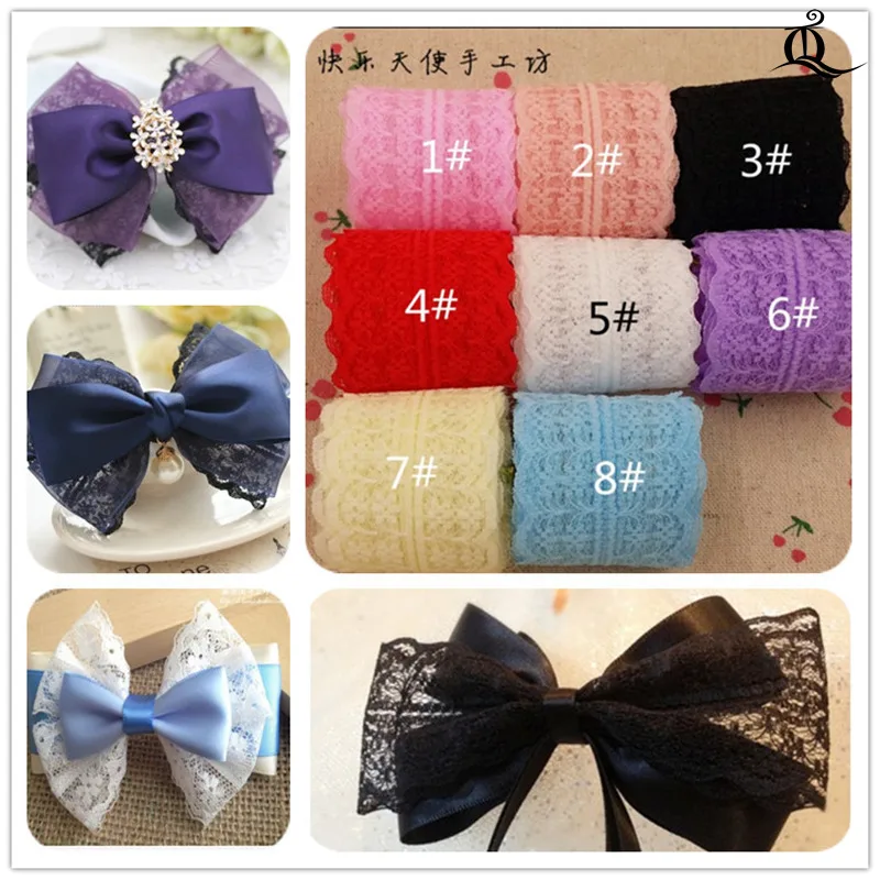 

free shipping 10yard/lot 45mm width mix Cheap Lace Fabric Trim Ribbon DIY Garment Accessories embroidered lace ribbon Bilateral