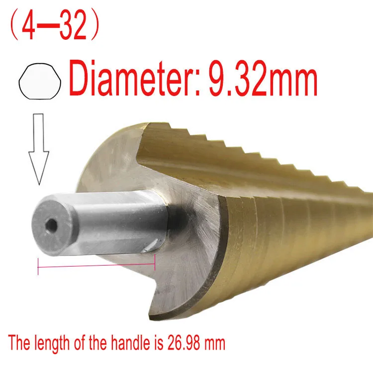 3 шт. из быстрорежущей стали, большое шаговое сверло, конусное сверло, титановое сверло, набор ступенчатых сверл, набор инструментов, отверстие 4-32 мм, 4-20 мм, 4-12 мм