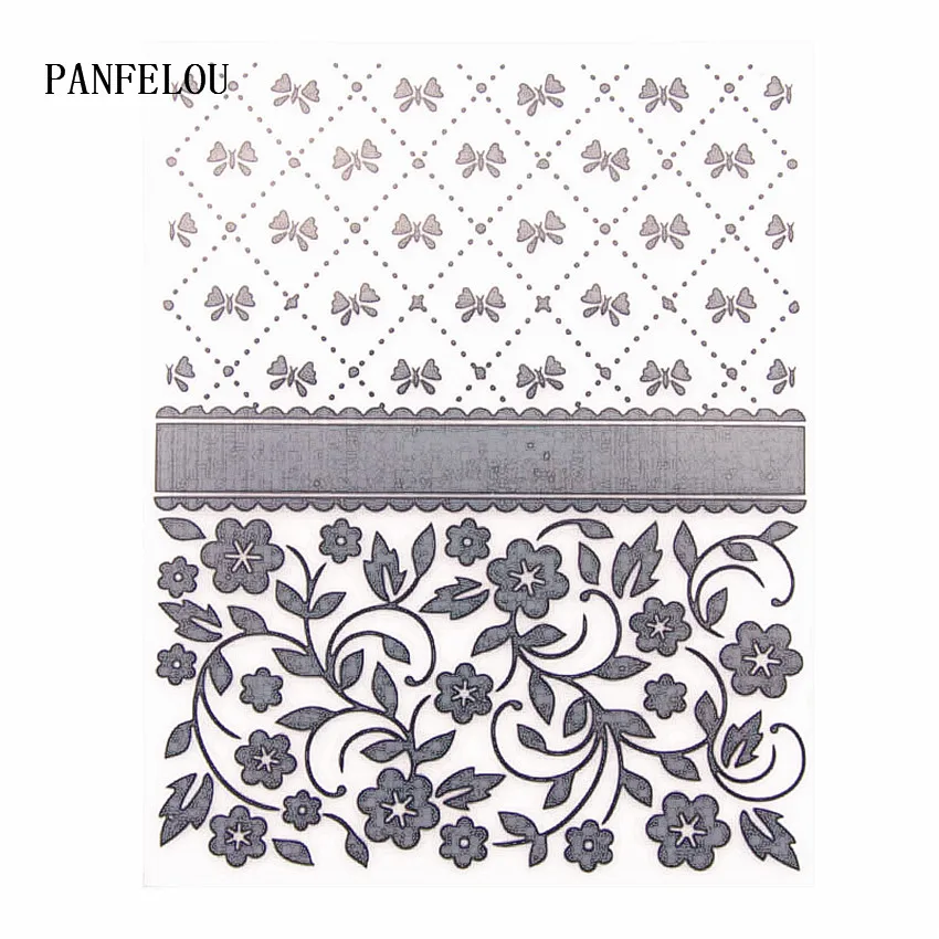 

PANFELOU Easter Butterfly seedling Embossing folders Plastic For Scrapbooking DIY Template Fondant Cake Photo Album Card Making