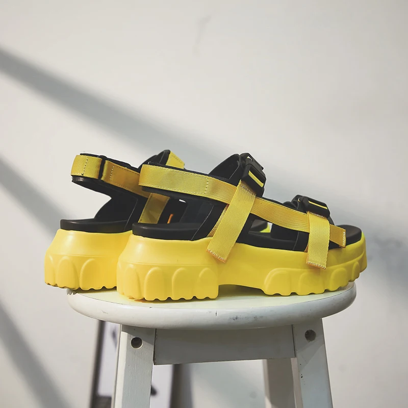 Chunky Sandals Women Buckle Platform Summer Shoes Woman Open Toe Casual Sandal Sandalias Mujer 2019 Sandale Plate Femme-i