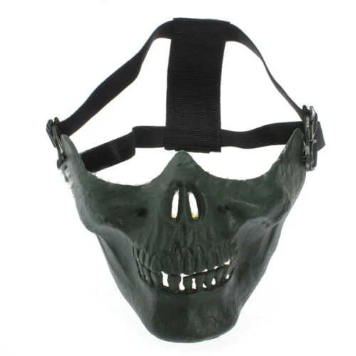 5 упаковок Milit Череп Маска Половина защиты маски для лица цвет: зеленый