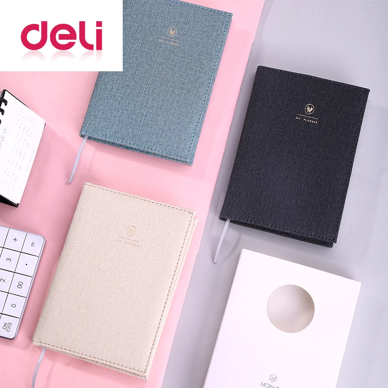 Deli 1 шт. руководство ежедневный план Блокнот из искусственной кожи Обложка для
