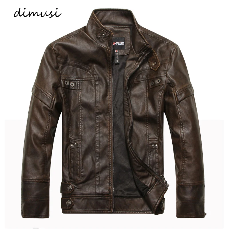 DIMUSI осень зима мужская куртка из искусственной кожи мотоциклетные кожаные куртки мужские деловые кожаные пальто jaqueta de couro masculin, TA285