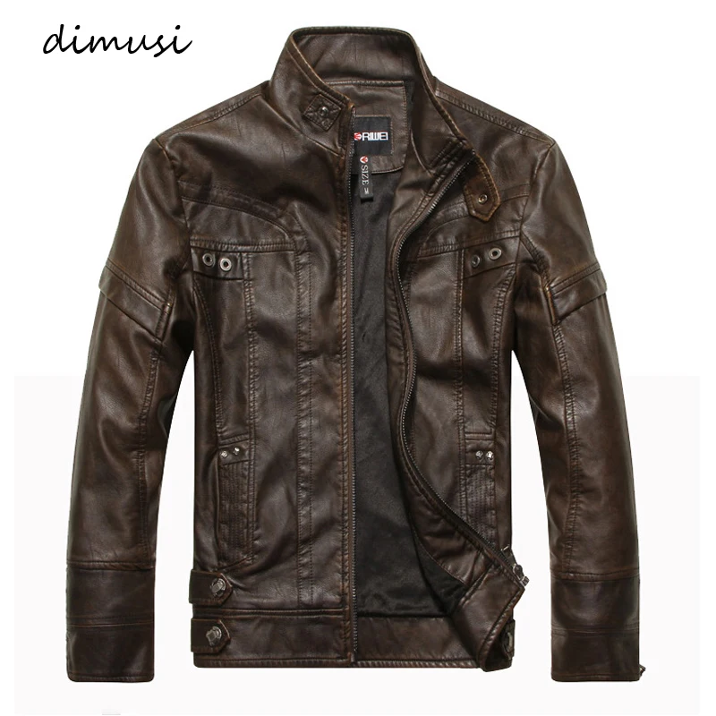 Inverno dos Homens do Plutônio Jaqueta de Couro da Motocicleta Cabolsas de Couro Jaqueta de Couro Dimusi Outono Masculino Negócios Masculin Ta285