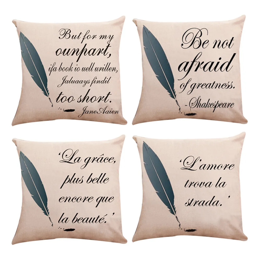 

2018 New Arrival 45cm*45cm Cotton Linen Square Pillow Cover Cushion Case Toss Pillowcase Hidden Zipper Closure