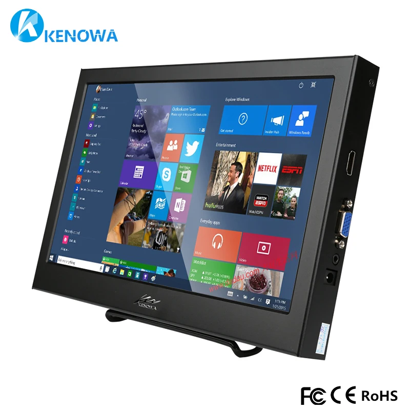 

10.1"1920*1200 HD IPS Monitor Resolution Full View Angle HDMI/VGA Input PS3/PS4 PC Raspberry Pi Computer LCD Monitor Car Display