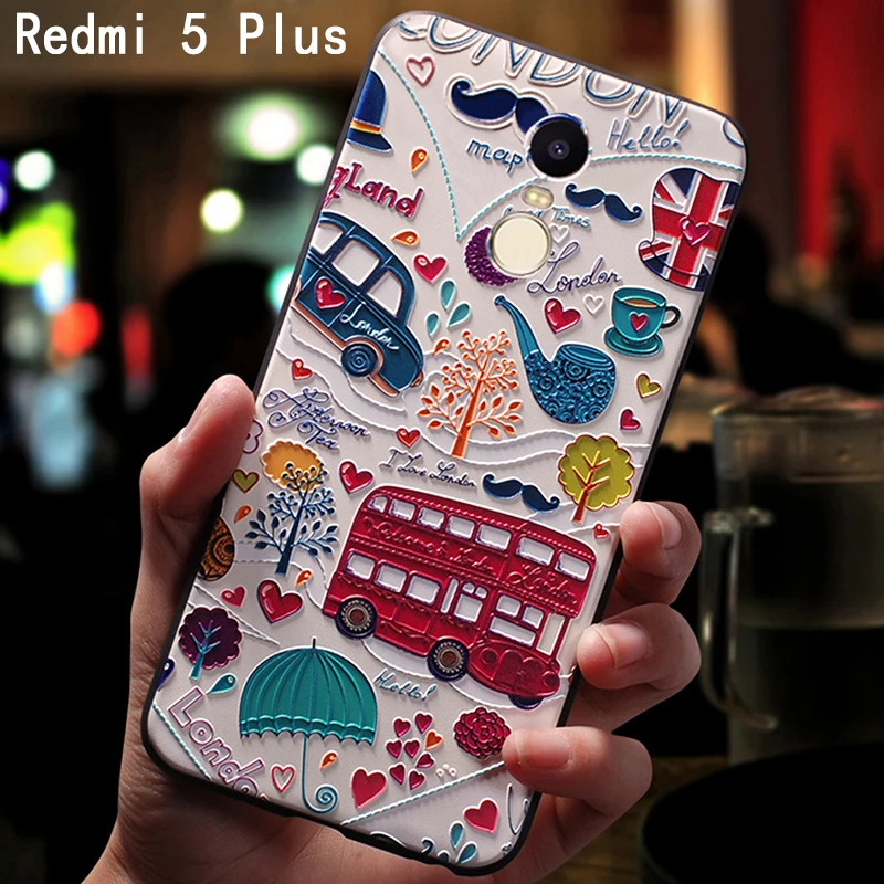 YonLinTan силиконовый роскошный банк чехол для XIOMI Xiaomi Redmi 5 плюс задняя крышка etui 3D