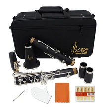 17 ключ Bb плоский кларнет сопрано никелирование изысканный с очисткой тканевые перчатки прочные Музыкальные инструменты