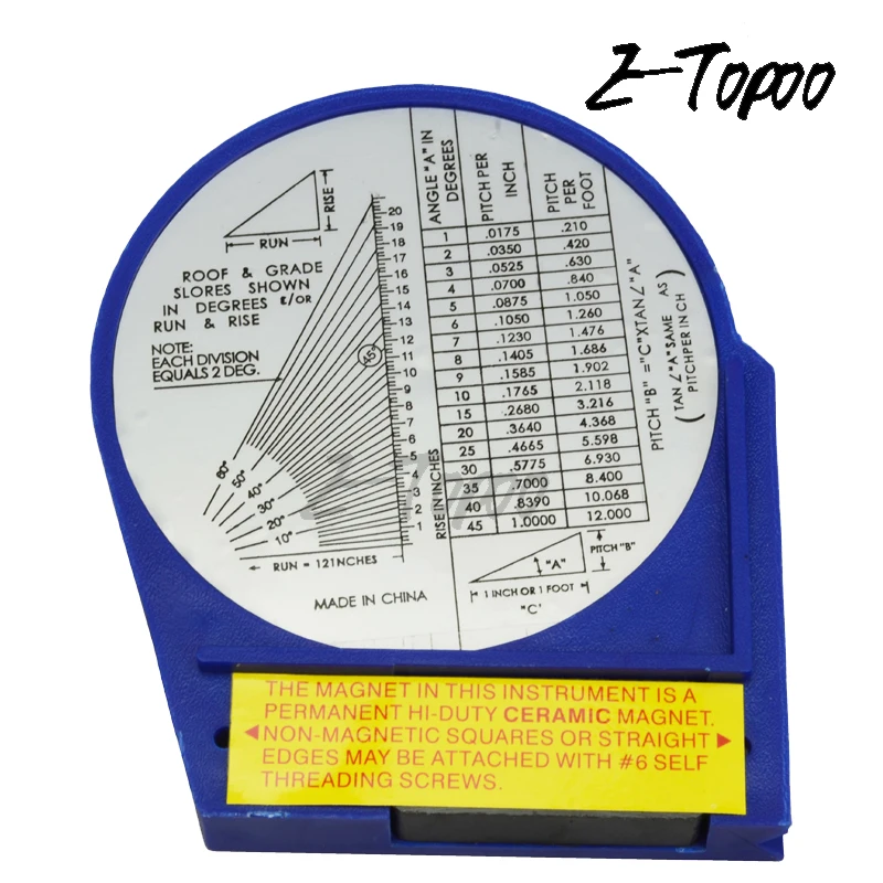 100mm Inclinometer protractor tilt/level Meter with magnetic base Roofing Scaffolding Angle Finder Level Gauge Measure